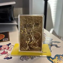 1999 Burger King Limited Edition Pokemon Trading Card 23K Gold Plated Mewtwo - Image 4