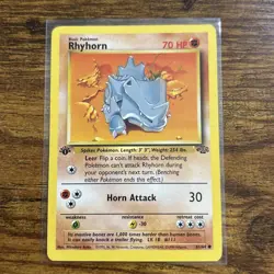 Pokemon TCG Rhyhorn Jungle 1st Edition Common Card 61/64 - Image 1