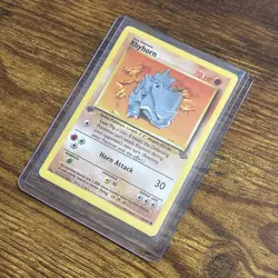 Pokemon TCG Rhyhorn Jungle 1st Edition Common Card 61/64 - Image 3