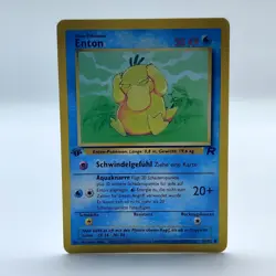 Pokemon TCG Karte - Enton 65/82- Team Rocket - DE 1. Edition Deutsch NM - Image 1