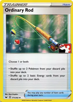 Pokemon Ordinary Rod Holo Prize Pack Series Cards #171/202 NM - Image 1
