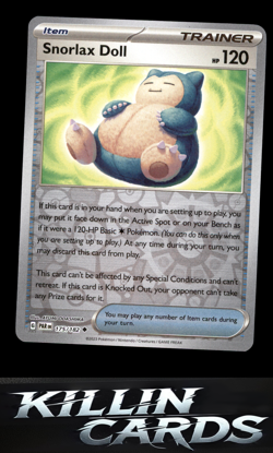 Reverse Holofoil Snorlax Doll 175/182 Pokemon Uncommon SV04: Paradox Rift Card N - Image 1