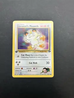 Giovanni's Meowth 74/132 Gym Challenge Pokemon Cards 1st Edition - Near Mint - Image 1