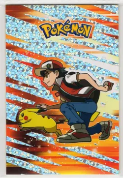 SILVER FOIL Holo * Electric Pikachu Card Database * - ASH & PIKACHU * POKEMON - Image 1