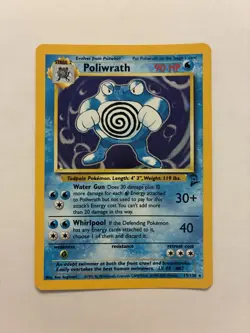 Poliwrath Base Set 2 Holo Rare Pokemon TCG Card 15/130 Unlimited Edition LP - Image 1