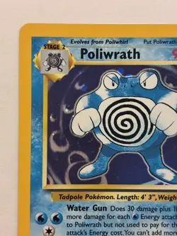 Poliwrath Base Set 2 Holo Rare Pokemon TCG Card 15/130 Unlimited Edition LP - Image 2