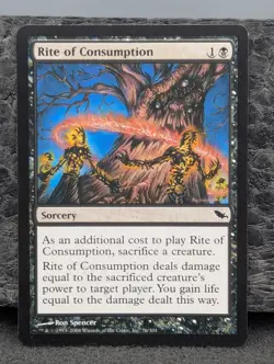 LP - Rite of Consumption - Shadowmoor - Magic The Gathering Lightly Played MTG - Image 1