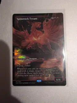 MTG Lorwyn Eclipsed: 389 Spinerock Tyrant (Showcase) Mythic Foil In Hand - Image 1