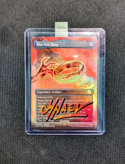 Lord of The Rings MTG The One Ring SIGNED ALTERED Foil MARTA NAEL Lucca Comics - Image 1