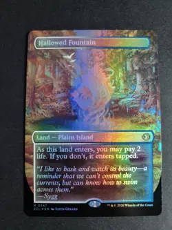 Hallowed Fountain (Borderless Foil) Rare MTG Lorwyn Eclipsed - Image 1