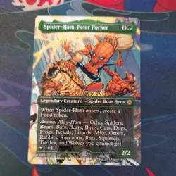 MTG Spider-Ham, Peter Porker 0201 (Borderless) [Marvels Spider-Man, Near mint] - Image 1