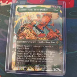 MTG Spider-Ham, Peter Porker 0201 (Borderless) [Marvels Spider-Man, Near mint] - Image 3