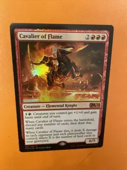 MTG - Cavalier of Flame - FOIL - Core Set 2020 - M20 - Near Mint - Image 1