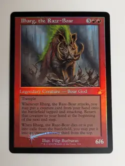 MTG - Ilharg, the Raze-Boar - RVR - M - Retro Frame Foil - 334 - Image 1