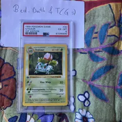 1999 Pokemon TCG Ivysaur 1st Edition Shadowless Base Set 30/102 Card Psa 6 - Image 1