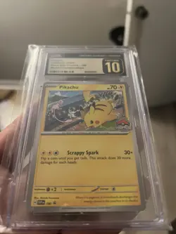 Pokemon Pikachu #190 (World's Stamp 2024) Black Star Promo - CGC 10 PRISTINE - Image 1