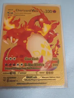 Pokemon TCG Charizard VMAX Gold Foil Pokemon Card 020/189 - NM - Image 1