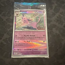 SEALED Pokemon Espeon 086/197 Obsidian Flames Best Buy Reverse Holo Promo - Image 1