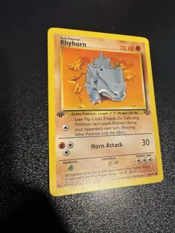 Pokemon TCG Rhyhorn Jungle 61/64 Regular 1st Edition Common NM/LP - Image 2