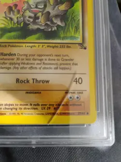 19999 Pokemon Fossil Graveler 1st Edition PSA 9 Mint #37 - Image 2