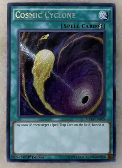 Yugioh Cosmic Cyclone MP17-EN105 1st edition Secret Rare LP - Image 1