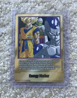 Son Goku Frieza E-57 Gold Energy Marker Dragon Ball Manga Booster Card Fusion SB - Image 1