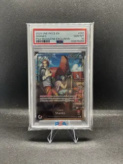 Shanks (2025 PSA Magazine Promo) OP09-001 One Piece Promotion Cards Foil PSA 10 - Image 1