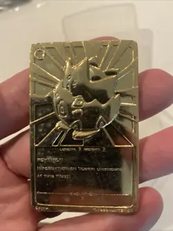 Vintage Pokemon 23k Gold-Plated Trading Card 1999 Burger King Togepi - Image 2