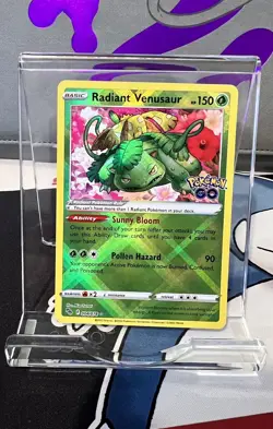 Pokemon TCG Radiant Venusaur Holo Card Pokemon Go 004/078 - Image 1