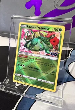 Pokemon TCG Radiant Venusaur Holo Card Pokemon Go 004/078 - Image 2