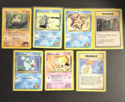Pokemon TCG Gym Heroes bundle of 7 cards MP/HP - Image 1