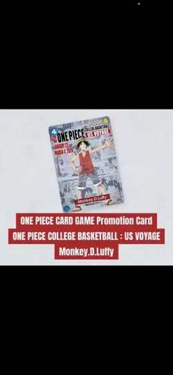 One Piece Monkey.D.Luffy US College Basketball Promo Card PRESALE 02/07 Rutgers - Image 2