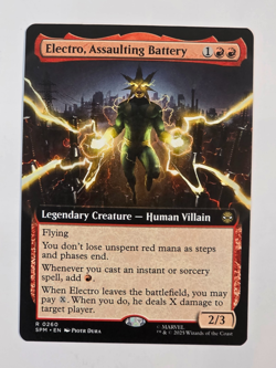 Electro, Assaulting Battery - R0260 Reg (Extended Art) - Spider-Man - NM - Image 1