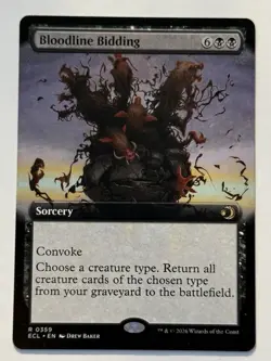 x1 Bloodline Bidding - Extended Art R MTG Lorwyn Eclipsed M/NM, English - Image 1