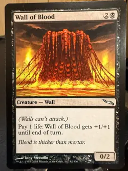 MTG Magic the Gathering Mirrodin Wall of Blood - Image 1
