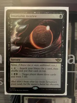 Insatiable Avarice Outlaws of Thunder Junction Foil MTG RARE - Image 1