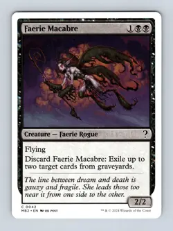 Faerie Macabre (White Border) Mystery Booster 2 Non-Foil MTG NM - Image 1
