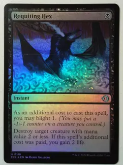 Requiting Hex *FOIL Uncommon* Magic MtG x1 Lorwyn Eclipsed MISPRINT (line) - Image 1