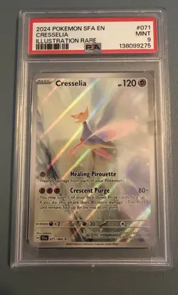 Pokemon TCG Cresselia Card 71/64 Shrouded Fable Illustration Rare PSA 9 - Image 1