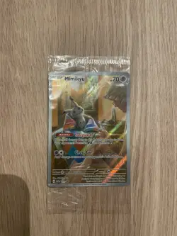 Sealed Pokemon Mimikyu SVP 075 Paldean Fates Full Art Holo Black Star Promo - Image 3