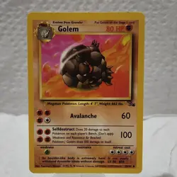 Pokemon Golem Fossil 36/62 Uncommon 80 HP Regular Unlimited English - Image 1