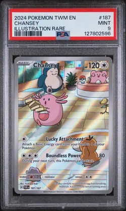 Pokemon TCG - Chansey 187/167 IR PSA 9 MINT - Twilight Masquerade - Image 1