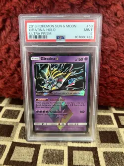 Giratina Prism Star 58/156 Psa 9 Ultra Prism Mint Sun & Moom Pokemon Holo 2018 - Image 1