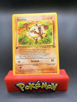 1999 Pokemon Mankey 1st Edition Jungle 55/64 NM/Mint - PACK FRESH - Image 1