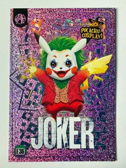 Joker (Pikachu) #E36 - Pink Holo Box Hit Electric Pikachu Cosplay - Pokemon - Image 1