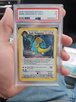 2000 Pokemon Rocket DARK DRAGONITE-HOLO #5/82 PSA 5 - Image 1