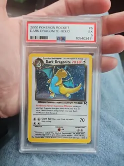 2000 Pokemon Rocket DARK DRAGONITE-HOLO #5/82 PSA 5 - Image 2