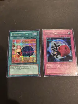 Yugioh Graceful Dice EDS-002 And Skull Dice EDS-003 Secret Rare - Image 1