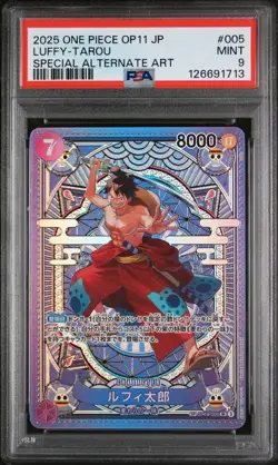 PSA 9 - Luffy-Tarou - ST18 005 SP OP11 Japanese One Piece Fist of Divine Speed - Image 1