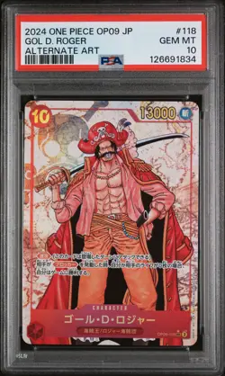 PSA 10 - Gol D. Roger - OP09 118 AA SEC - Japanese - One Piece Card - Image 1